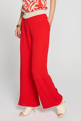 RED LOOSE TROUSERS
