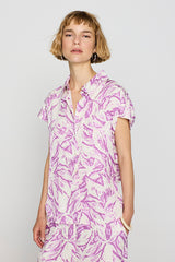 LILAC FLORAL PRINT SHIRT