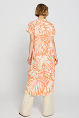 ORANGE TROPICAL PRINT DRESS