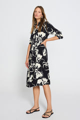 BLACK PRINTED TROUSERS