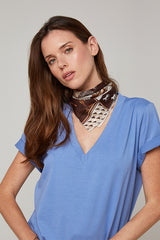 PRINTED COTTON SILK SCARF