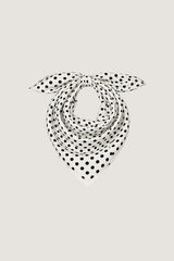 BLACK POLKA DOT COTTON SILK SCARF