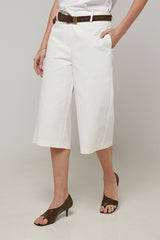 ECRU COTTON BERMUDA SHORTS
