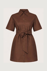 BELTED SHIRT DRESS