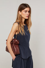 DENIM BLUE HALTER NECK TOP