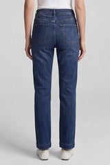 BLUE STRAIGHT-LEG JEANS