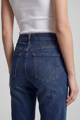 BLUE STRAIGHT-LEG JEANS
