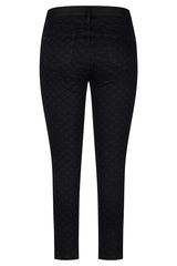 BLACK GRAPHIC PATTERN JEGGINGS
