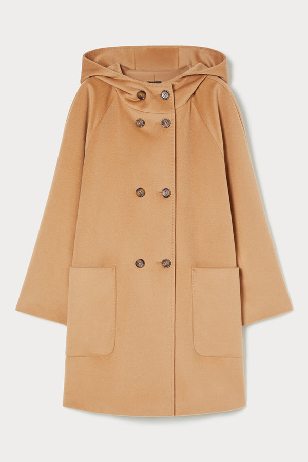 GERVASO BEIGE PURE WOOL DRAP COAT