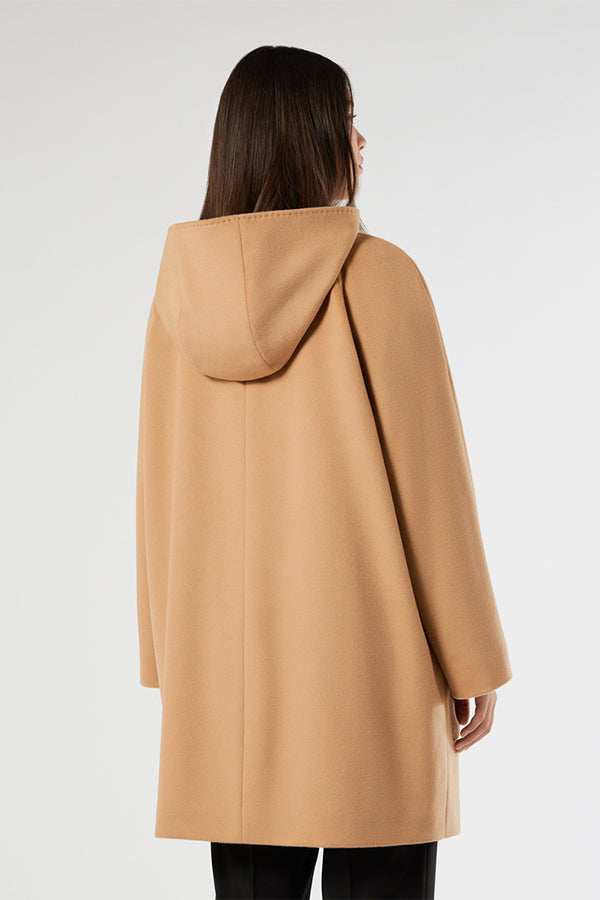 GERVASO BEIGE PURE WOOL DRAP COAT
