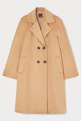 TORONTO BEIGE PURE WOOL DRAP COAT