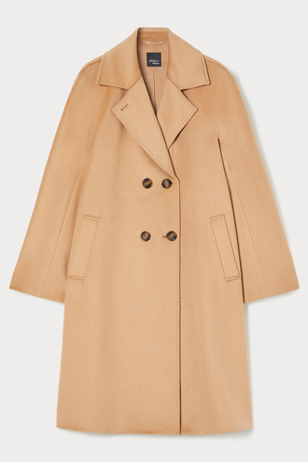 TORONTO BEIGE PURE WOOL DRAP COAT