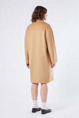 TORONTO BEIGE PURE WOOL DRAP COAT