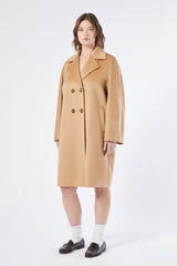 TORONTO BEIGE PURE WOOL DRAP COAT