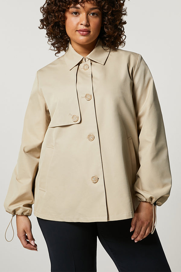 FLEUR WATER-REPELLENT TAFFETA TRENCH COAT