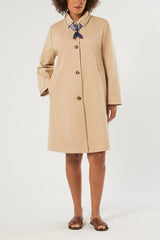 EUFORICO WATER-REPELLENT GABARDINE EMBROIDERY RAINCOAT