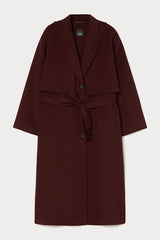 ACCIAIO BROWN DOUBLE FACED WOOL BLEND FABRIC JACKET