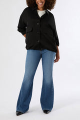 MARINA BLACK VISCOSE TWILL JACKET