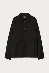 MARINA BLACK VISCOSE TWILL JACKET