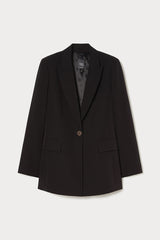 MATERIA BLACK TWILL BLAZER JACKET