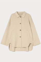 MONICA BEIGE WOOL BLEND DOUBLE-SIDED FABRIC JACKET