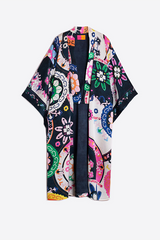 KIMONI SUZANI LARGE FLORAL PRINT COAT