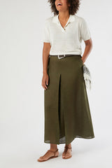 EBBRO FLARED LINEN SKIRT