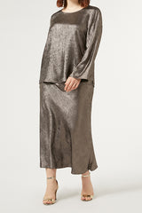 XIRIA METALLIC CHIFFON BLOUSE