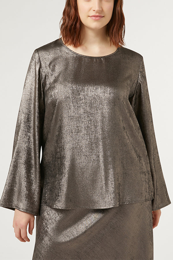 XIRIA METALLIC CHIFFON BLOUSE