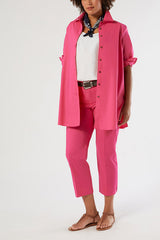 ROBINIA PINK STRETCH COTTON TROUSERS