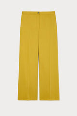 AVIO YELLOW TWILL WIDE-LEG TROUSERS