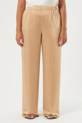 TASCA BEIGE SATIN TROUSERS