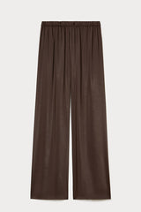 TASCA BROWN SATIN TROUSERS