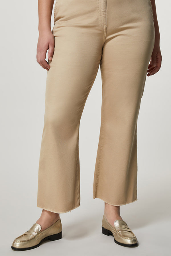 VELETTA BEIGE CAVALRY TWILL COTTON TROUSERS