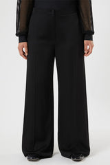 SAUNA BLACK WIDE-FIT FLUID TWILL TROUSERS