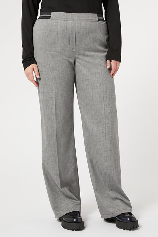 VINCI YARN-DYED FABRIC LUREX TROUSERS