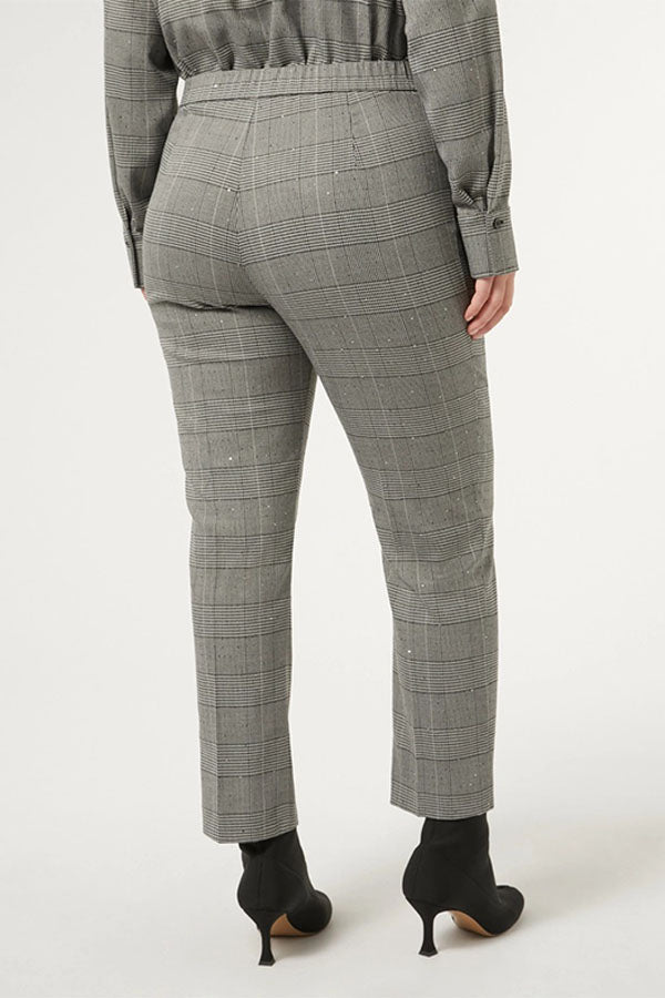 NAVONA BLACK PRINCE OF WALES TROUSERS