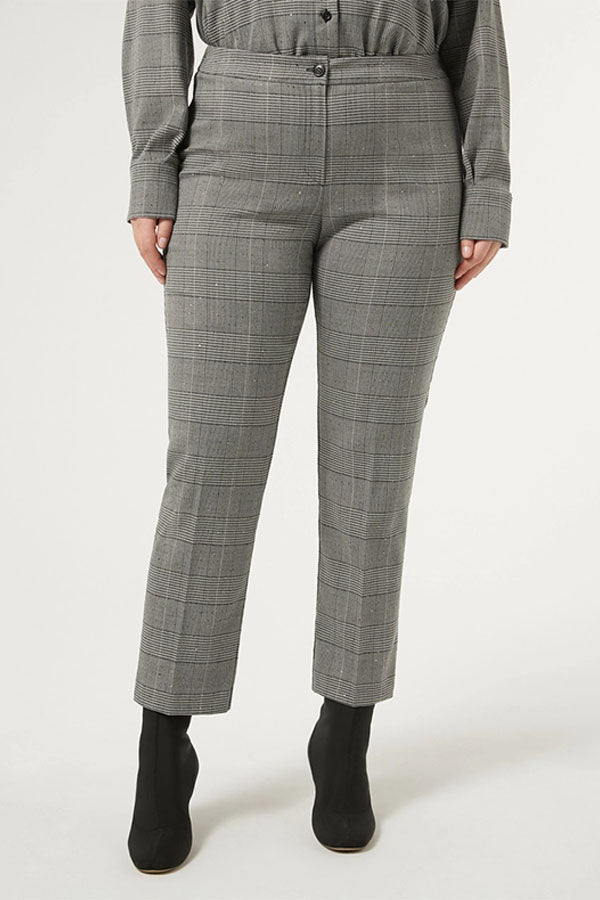 NAVONA BLACK PRINCE OF WALES TROUSERS