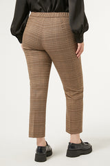 NAVONA BROWN PRINCE OF WALES TROUSERS