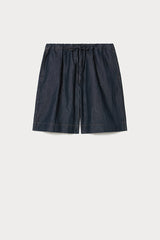 BACO COTTON LINEN PLAIN-WEAVE DENIM BERMUDA SHORTS