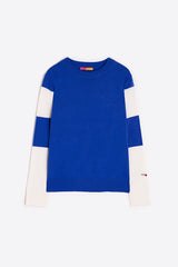 LOST BLUE WHITE KNITWEAR PULLOVER