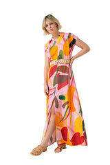 ABSTRACT DESIGN MIDI-DRESS