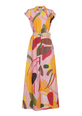 ABSTRACT DESIGN MIDI-DRESS