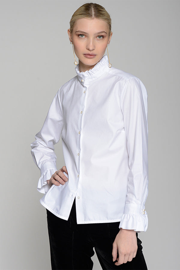 NICOLA WHITE POPLIN BLOUSE