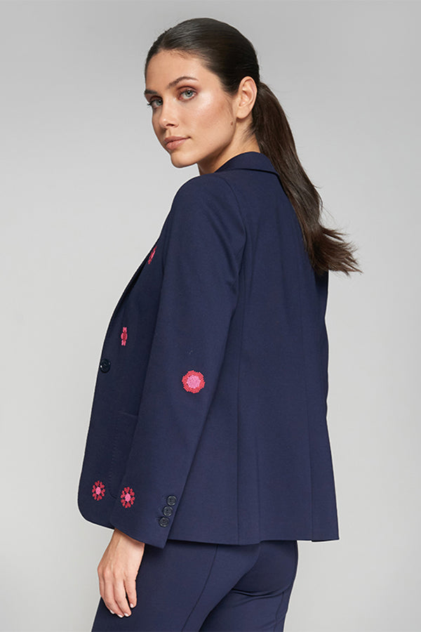 HARLOW EMBROIDERED BLUE JACKET