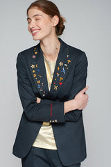 SOPHIA EMBROIDERED BLUE JACKET