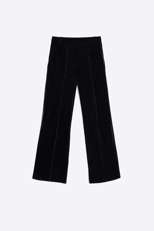 CAROLE BLACK VELOUR TROUSERS