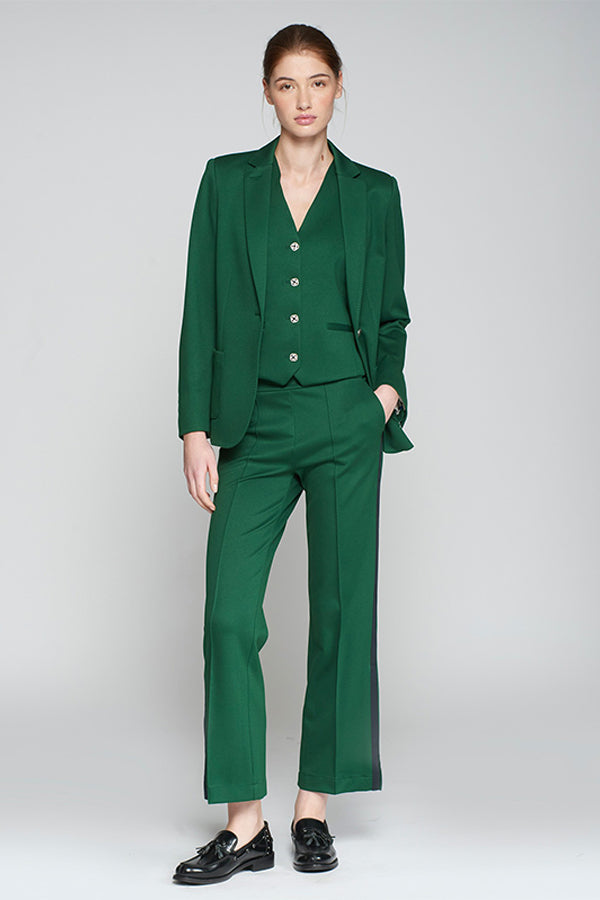 CATALINA GREEN STRETCH STRUCTURE TROUSERS