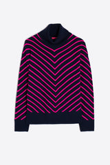 NAVY V STRIPES PULLOVER