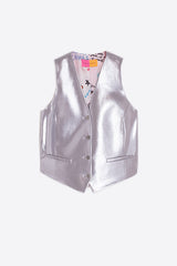 AGATA SILVER METALIC VEST